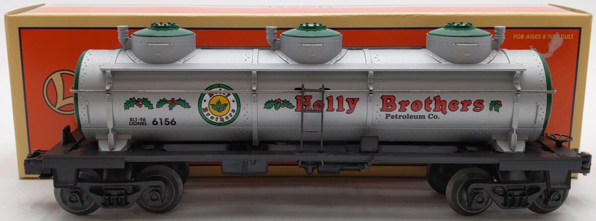 Lionel 6-52157 O Gauge Holly Brothers Dept 56 3-Dome Tank Car # 6156 EX/Box