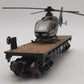 Menards 279-4484 O Gauge US Army Flat Car w/ Helicopter #1259 EX