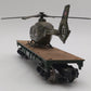 Menards 279-4484 O Gauge US Army Flat Car w/ Helicopter #1259 EX