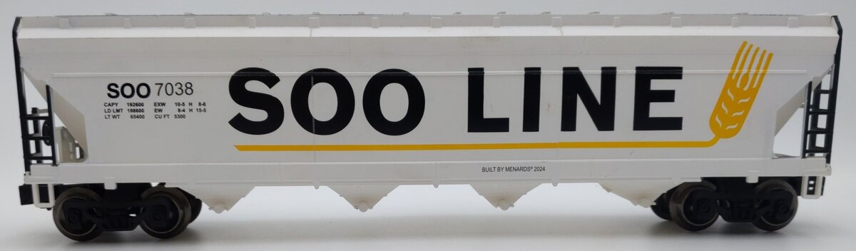 Menards 275-9372 O Gauge Soo Line Smooth Sided Hopper #7038 EX