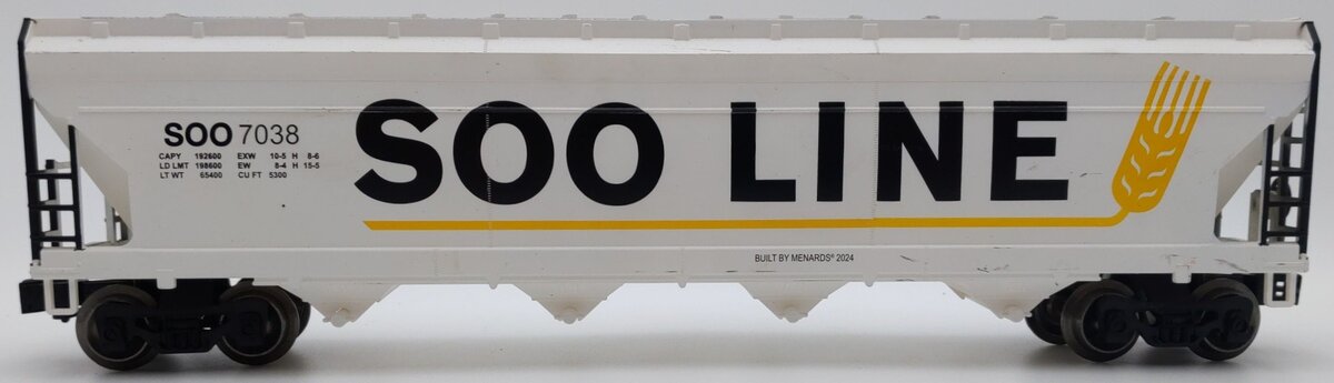 Menards 275-9372 O Gauge Soo Line Smooth Sided Hopper #7038 EX