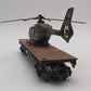 Menards 279-4484 O Gauge US Army Flat Car w/ Helicopter #1318 EX