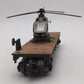 Menards 279-4484 O Gauge US Army Flat Car w/ Helicopter #1318 EX