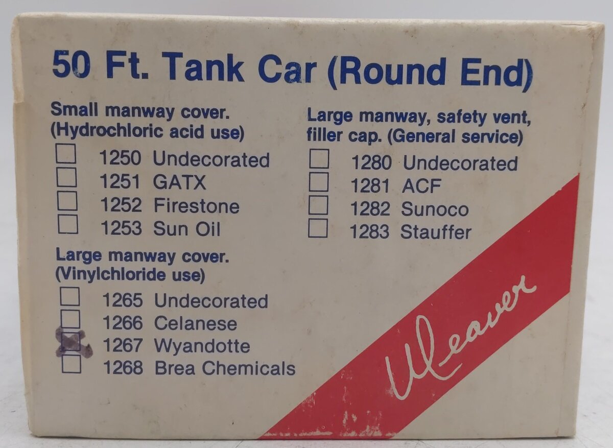Weaver 1267 O Gauge Shippers Car Line Tank Car #80409 (2-Rail) EX/Box