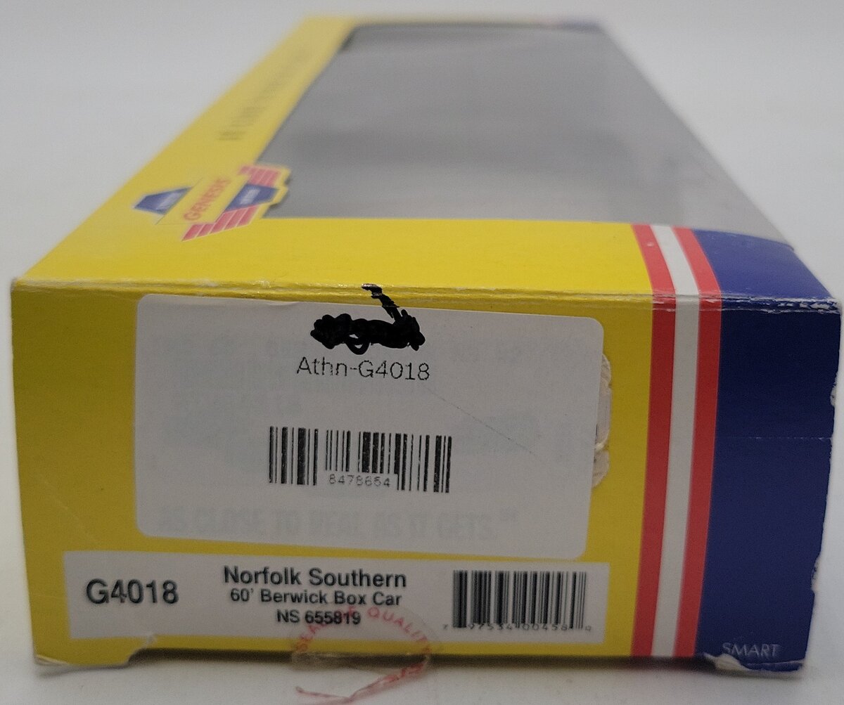 Athearn G4018 HO Scale Norfolk Southern 60' Berwick Boxcar #655819 LN/Box
