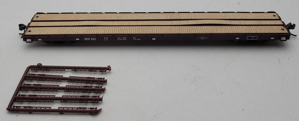 InterMountain 46407-18 HO  Kansas City Southern 60' Wood Deck Flat Car #502 EX/Box