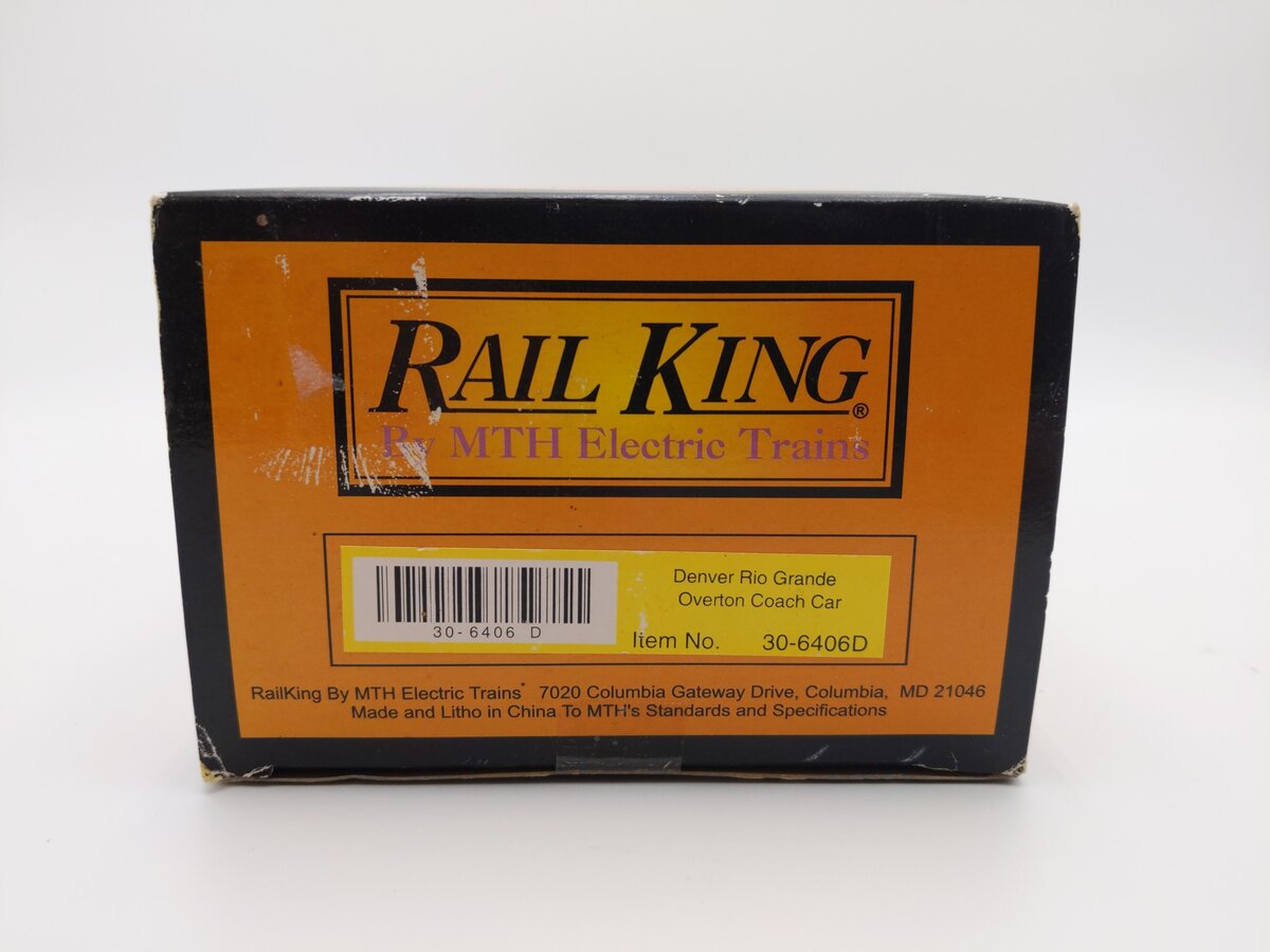 MTH 30-6406D O Gauge Denver & Rio Grande Overton Coach Car #256 EX/Box