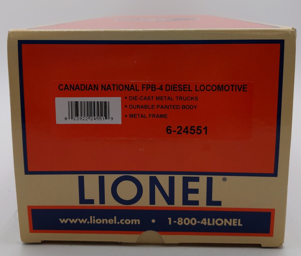 Lionel 6-24551 Canadian National FPB-4 B Unit Dummy Diesel Locomotive #6865 LN/Box