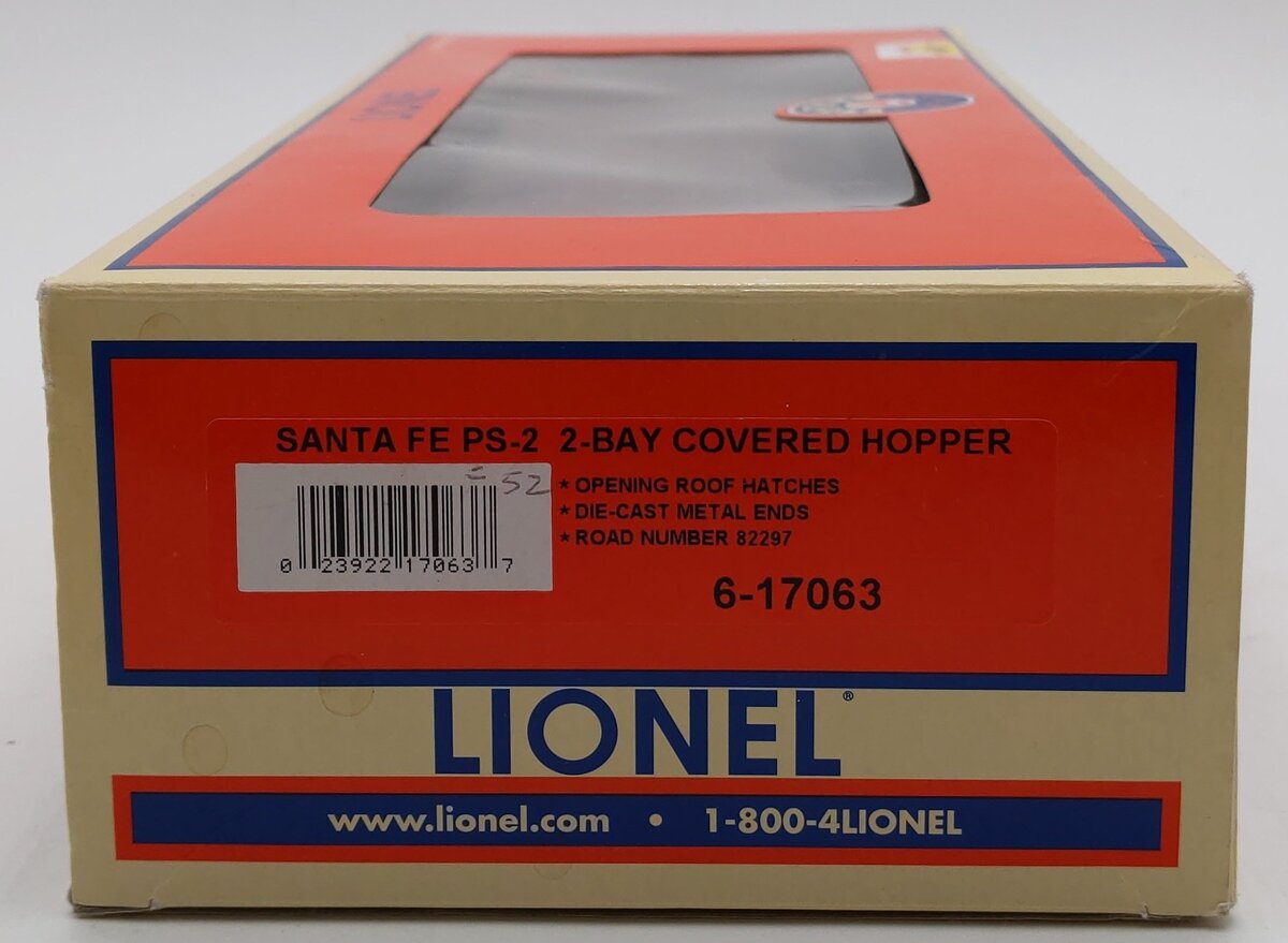 Lionel 6-17063 Santa Fe PS-2 2-Bay Covered Hopper #82297 LN/Box