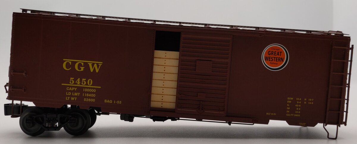 Lionel 6-83571 O Chicago Great Western Grain Door PS-1 Boxcar #5450 VG/Box