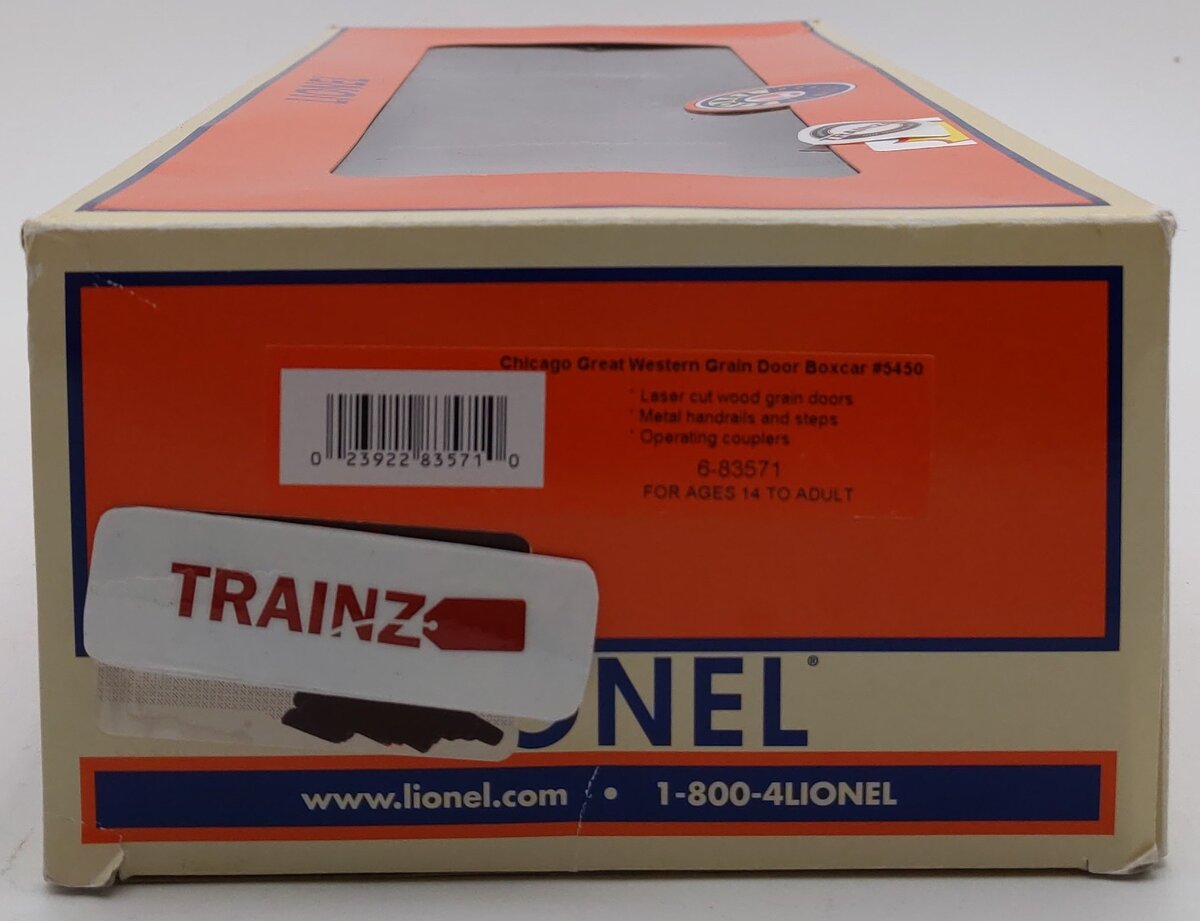 Lionel 6-83571 O Chicago Great Western Grain Door PS-1 Boxcar #5450 VG/Box