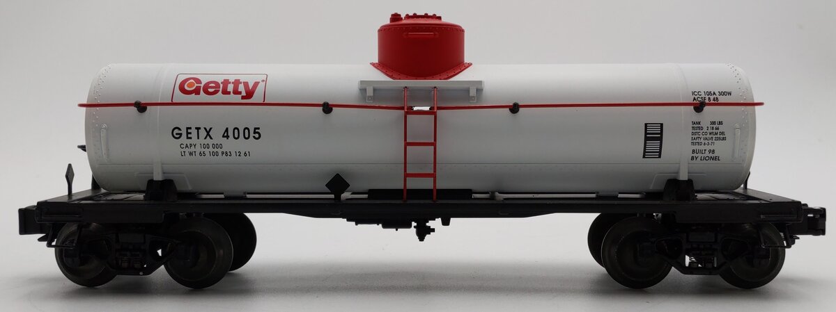 Lionel 6-26976 Getty Diecast Single Dome Tank Car #4005 LN/Box