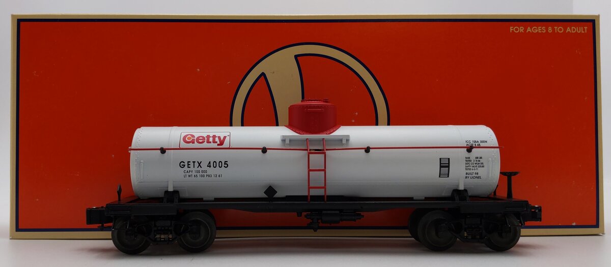Lionel 6-26976 Getty Diecast Single Dome Tank Car #4005 LN/Box