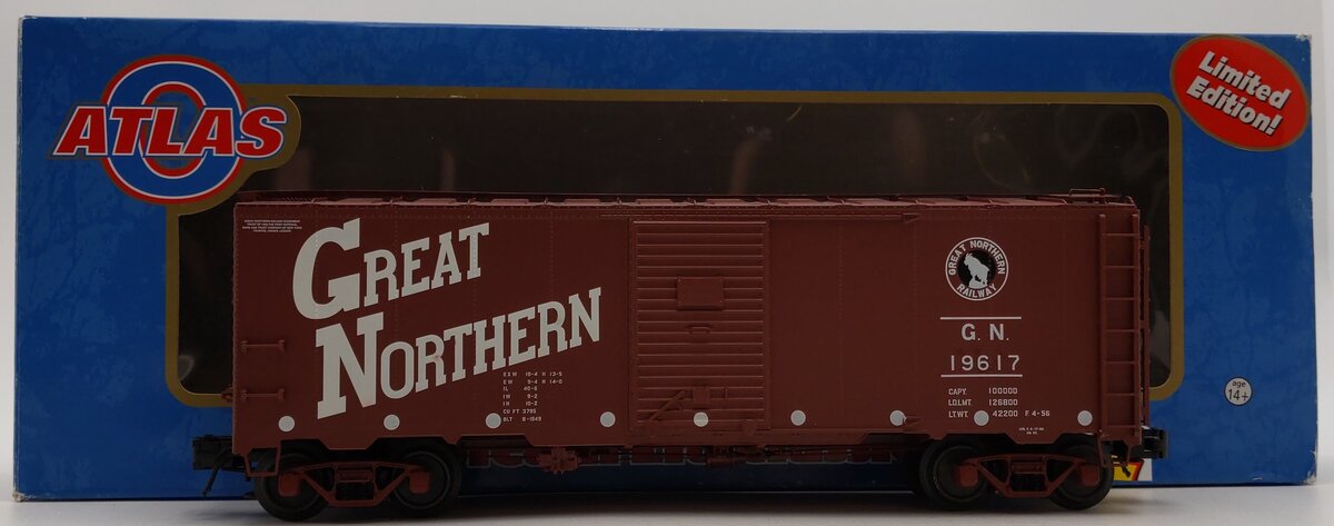 Atlas 8583 Great Northern 40' 1937 AAR Single Door Box Car #19617 (3Rail) EX/Box