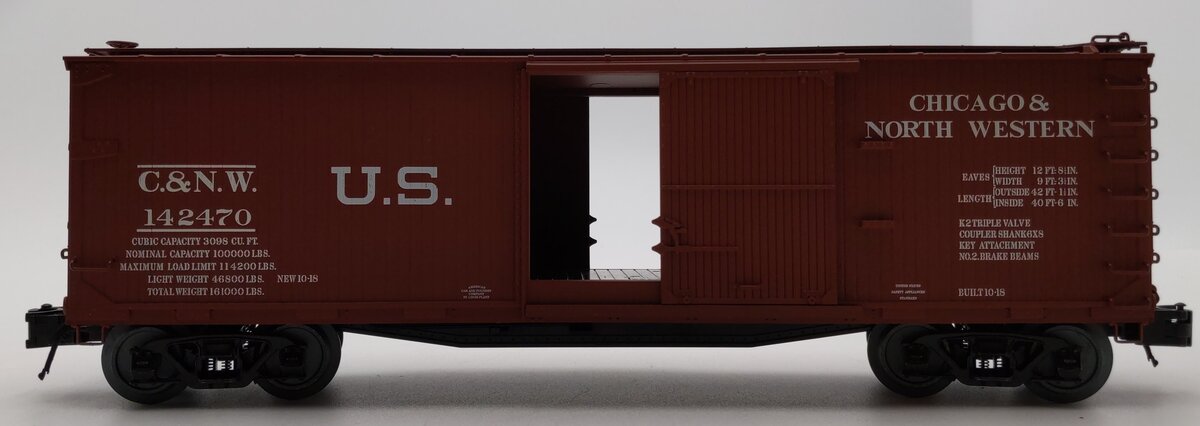 Atlas 8301-4 C&NW USRA Double Sheathed Wood Boxcar #142470 3-Rail LN