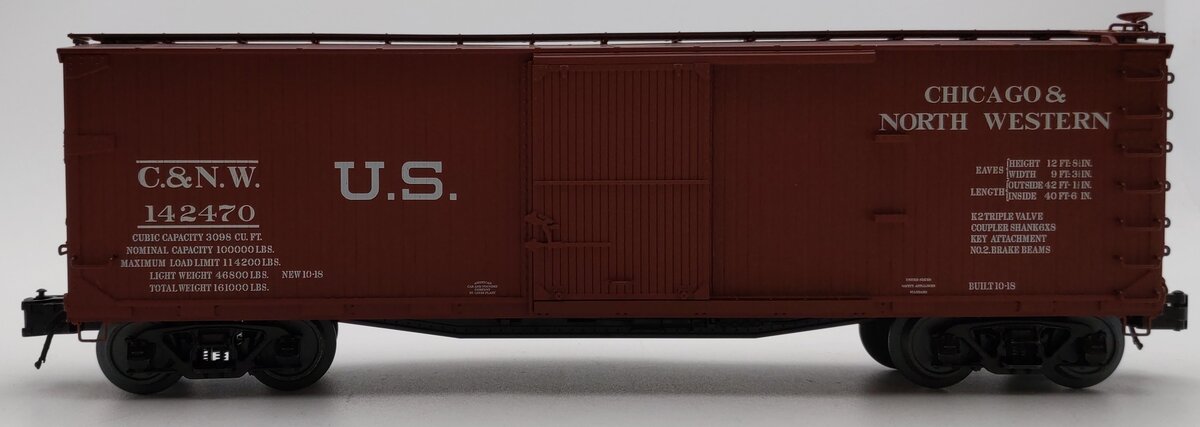 Atlas 8301-4 C&NW USRA Double Sheathed Wood Boxcar #142470 3-Rail LN