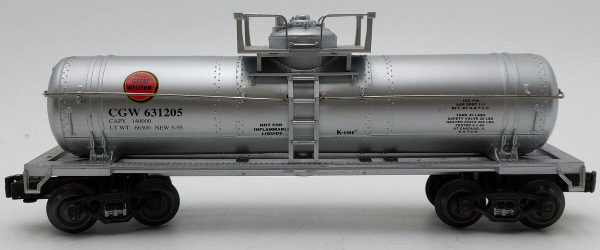K-Line K-631205 O Gauge CGW Single Dome Tank Car EX/Box