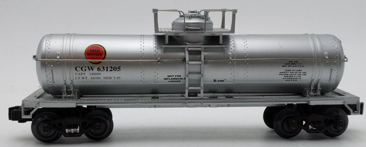 K-Line K-631205 O Gauge CGW Single Dome Tank Car EX/Box