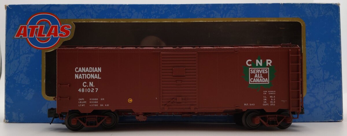 Atlas 8563-3 O Canadian National 1937 ARA 40' Single Door Boxcar #481027 3-Rail EX/Box