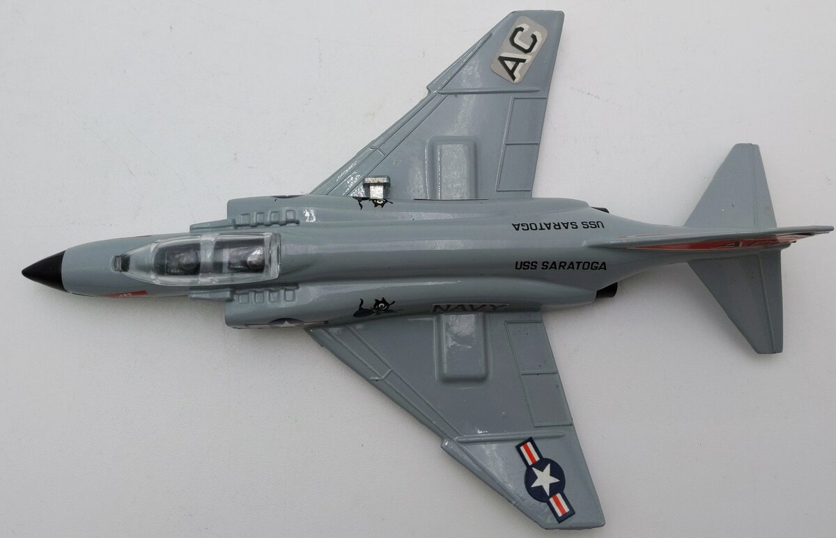 Dinky Toys 730 U.S. Navy Phantom II USS Saratoga F-4K Diecast Fighter Jet EX/Box