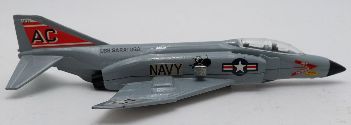 Dinky Toys 730 U.S. Navy Phantom II USS Saratoga F-4K Diecast Fighter Jet EX/Box