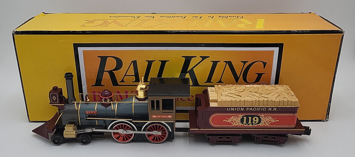 MTH 30-1807-1 O Union Pacific 4-4-0 General Steam Locomotive #119 w/ PS3 VG/Box