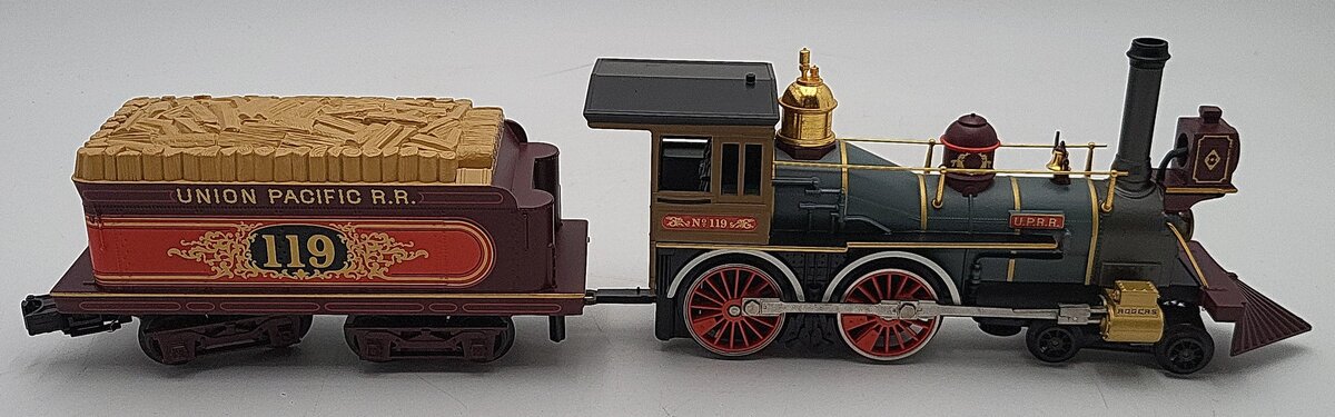 MTH 30-1807-1 O Union Pacific 4-4-0 General Steam Locomotive #119 w/ PS3 VG/Box