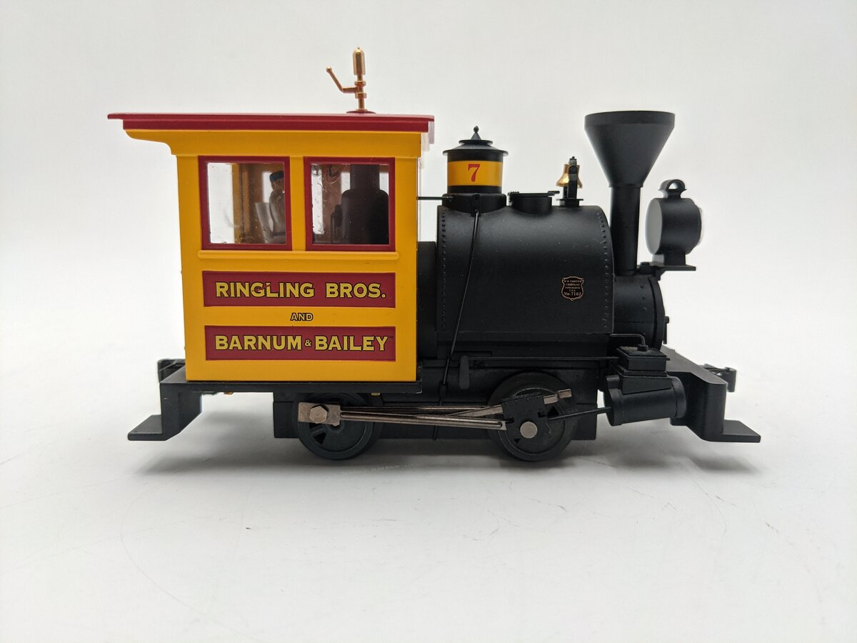 K-Line 6-21230 O-Gauge Ringling Brothers 0-4-0 Porter Steam Locomotive #7 EX