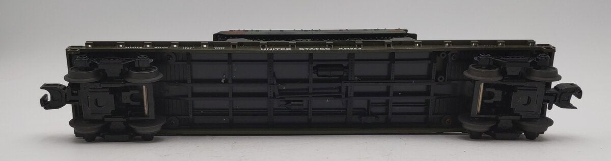 MTH 30-70110B O Gauge U.S. Army Flat Car w/ 1 Bradley Fighting Vehicle #8070 EX