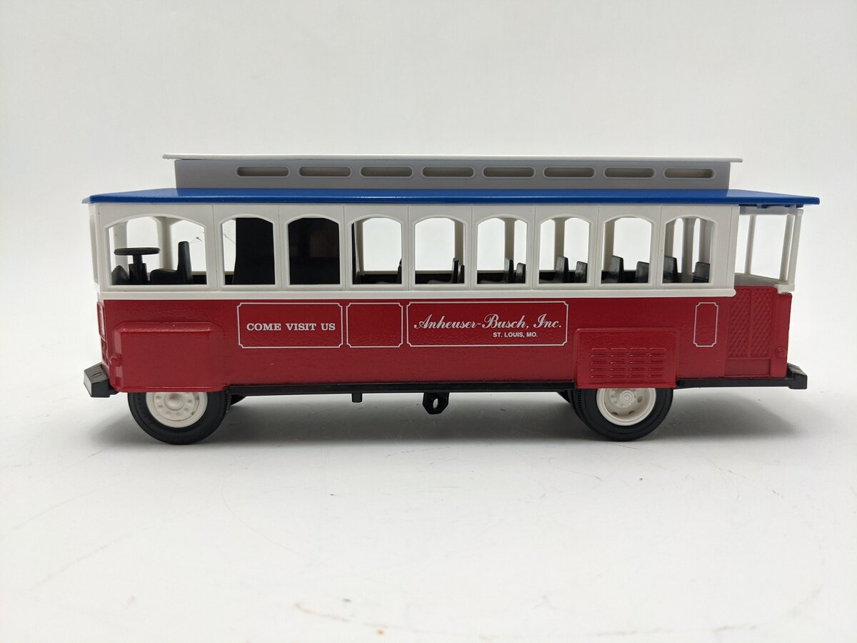 Ertl B601 1:43 Diecast Anheuser Busch Trolly Car Bank EX