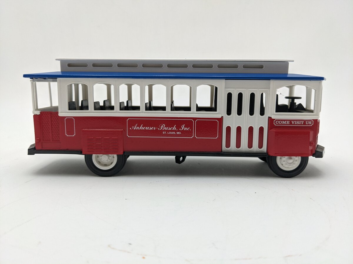 Ertl B601 1:43 Diecast Anheuser Busch Trolly Car Bank EX