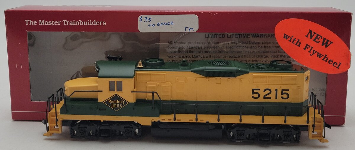 Mantua 424-521 HO Scale Reading GP-20 Diesel #5215 NIB