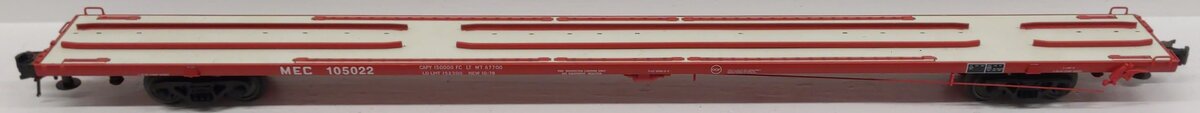 Atlas 6982-3 O Gauge Maine Central 89' 4" Flat Car #105022 [3-Rail] VG