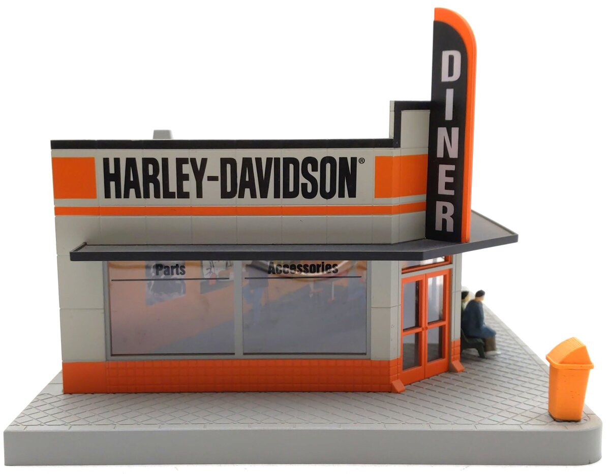 MTH 30-90266 O Assembled Harley Davidson Corner Store EX