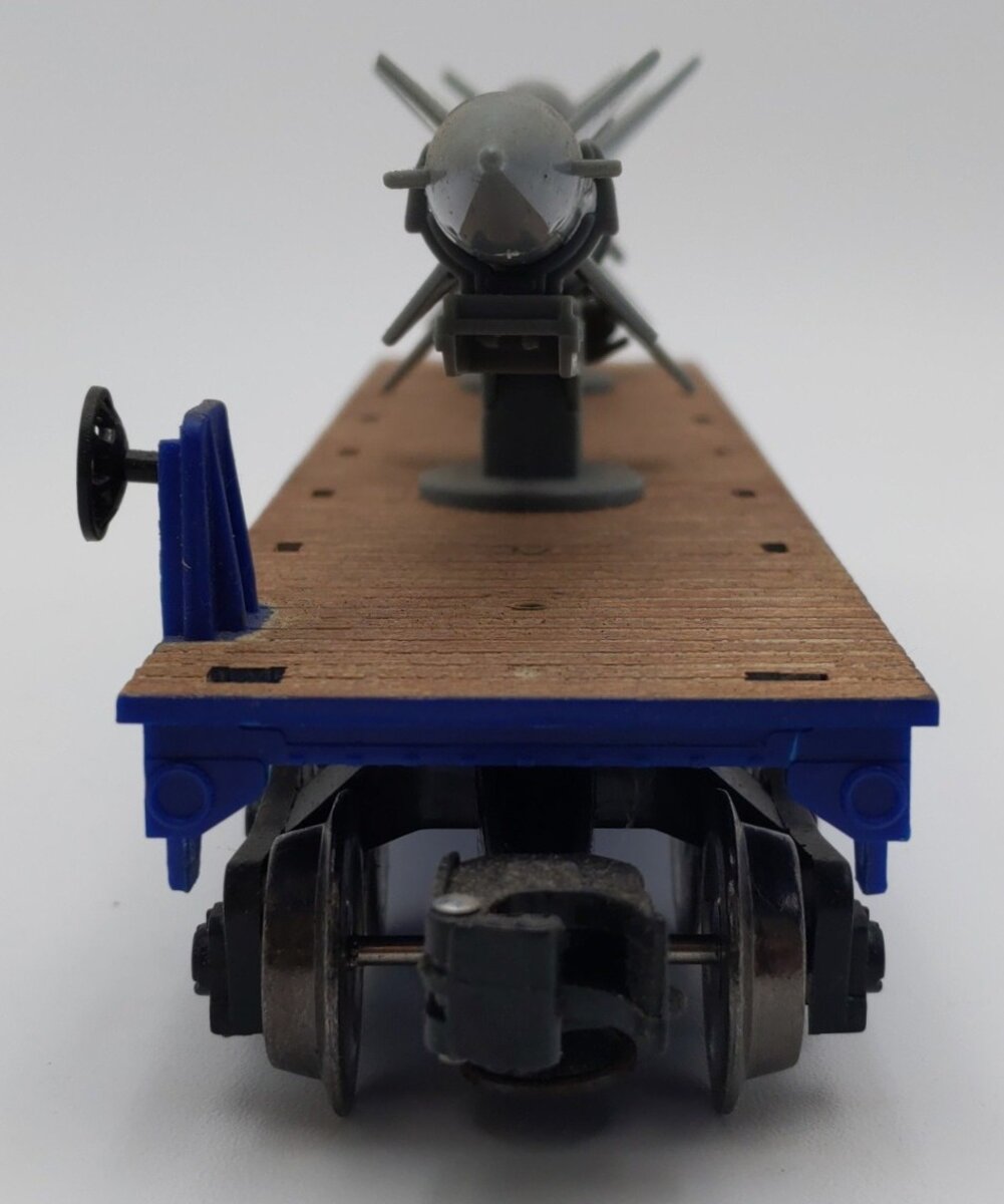 Menards 279-3479 O Gauge US Airforce Flatcar with Rockets EX