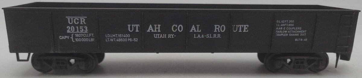Pola O Gauge Utah Central Railway Gondola #20153 EX
