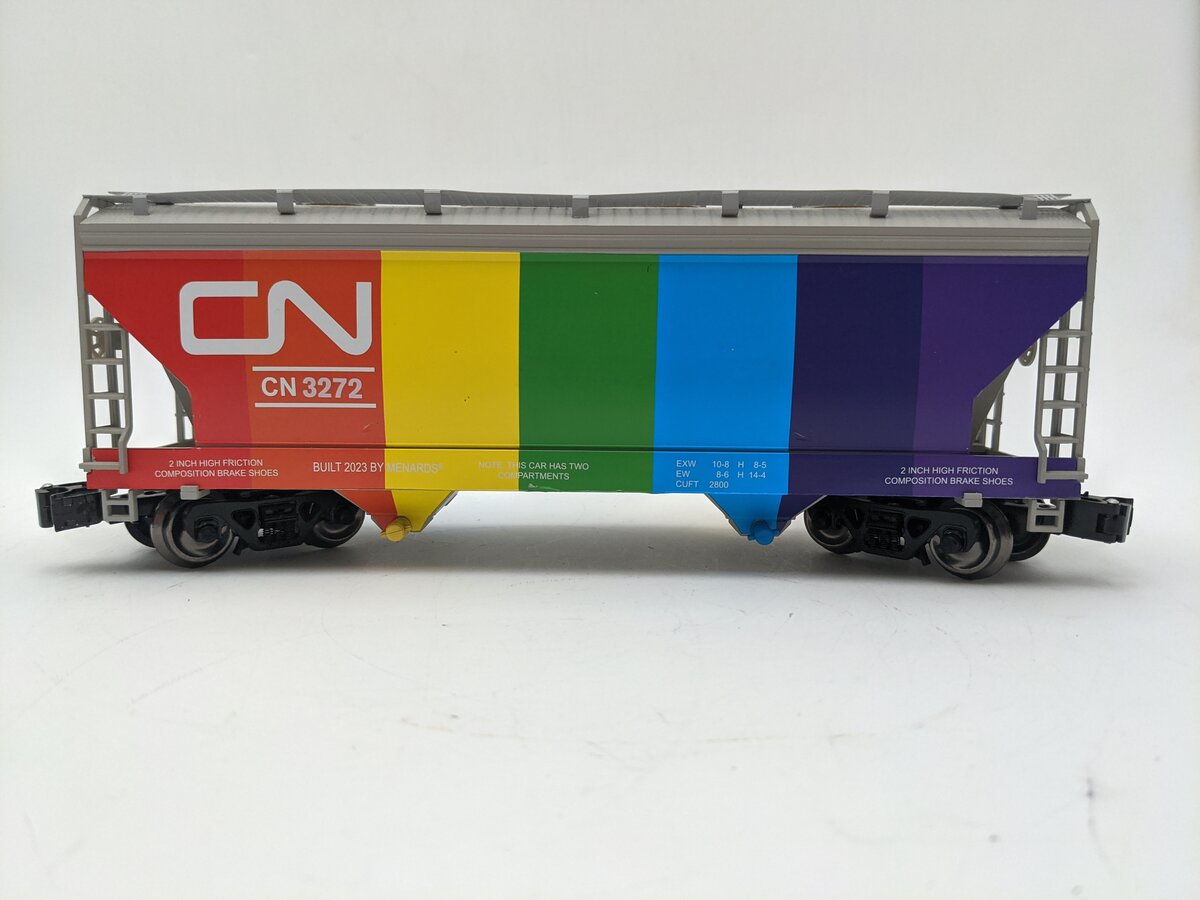 Menards  275-9230 O Gauge Canadian National Rainbow Hopper #3272 EX