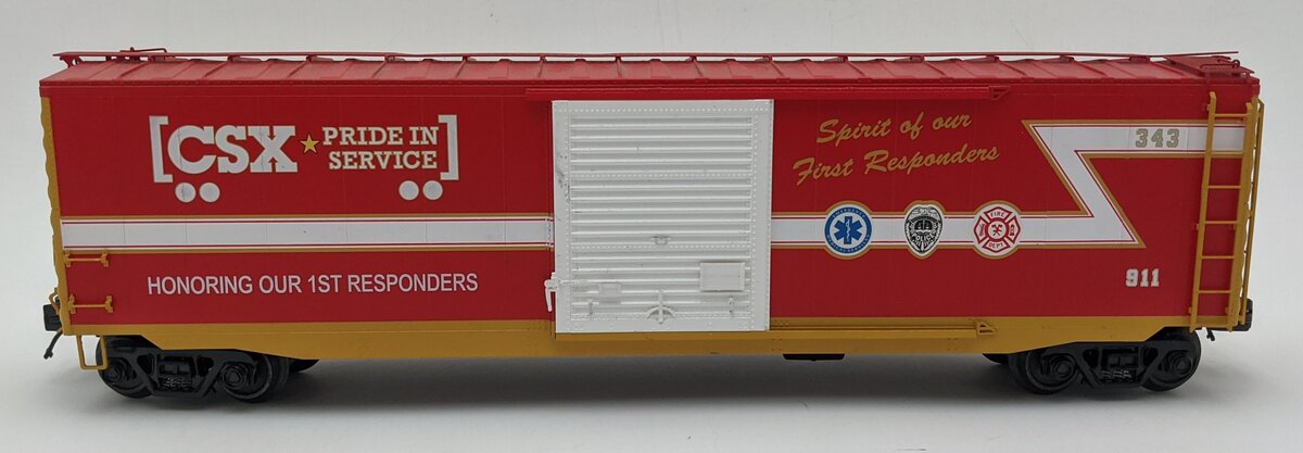 MTH 30-71044 O Gauge CSX 1st Responders Boxcar #911 VG