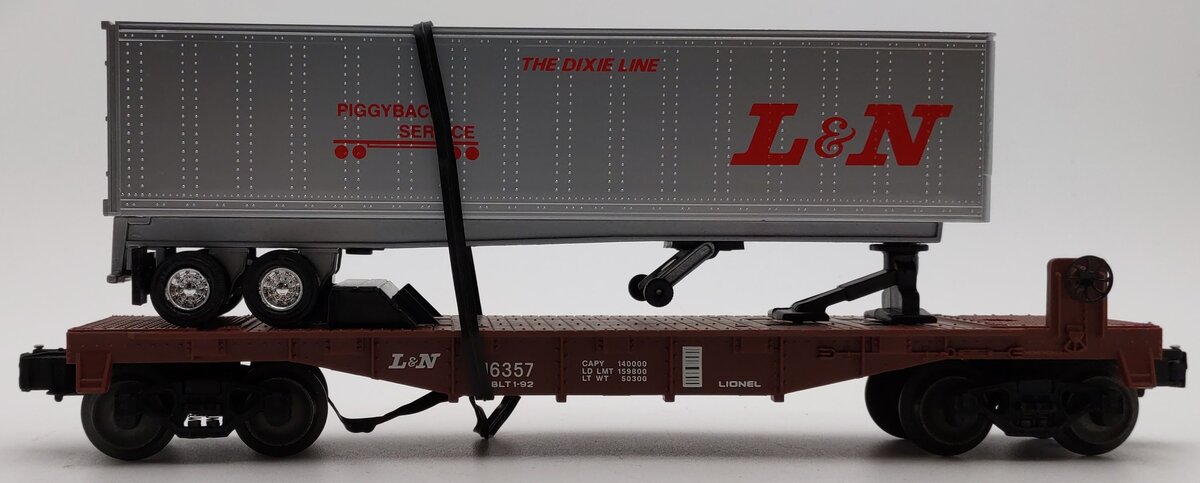 Lionel 6-16357 O Gauge Louisville and Nashville Flatcar w/Trailer EX/Box