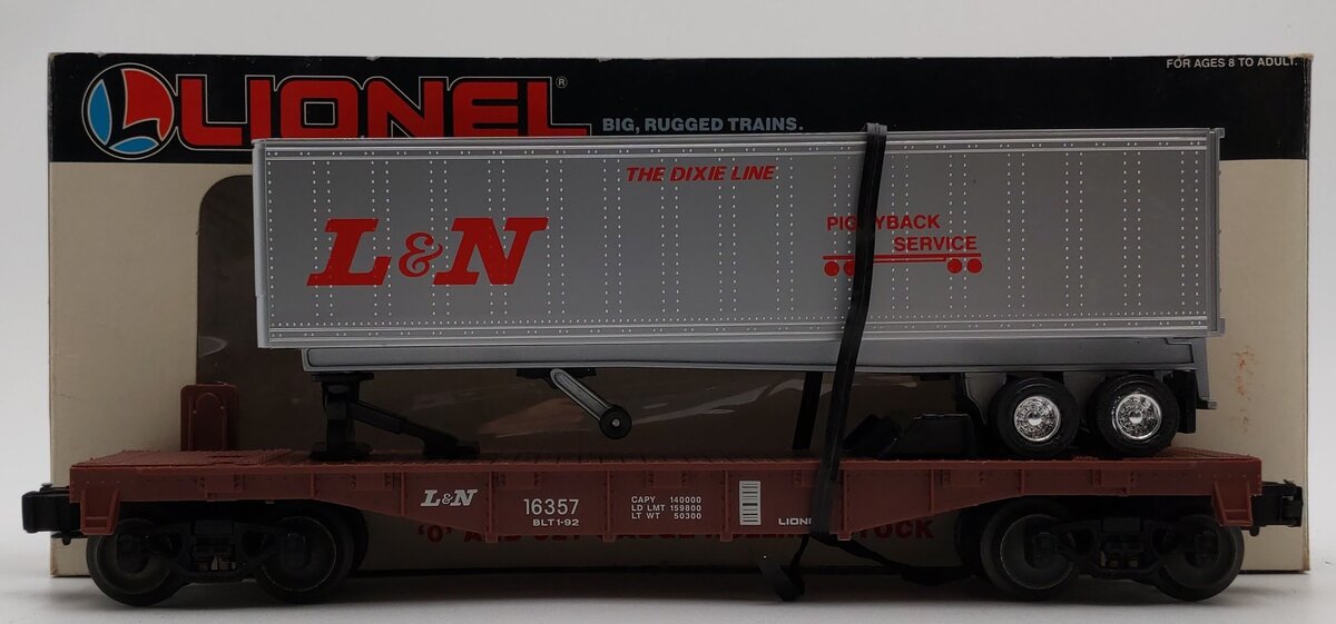 Lionel 6-16357 O Gauge Louisville and Nashville Flatcar w/Trailer EX/Box
