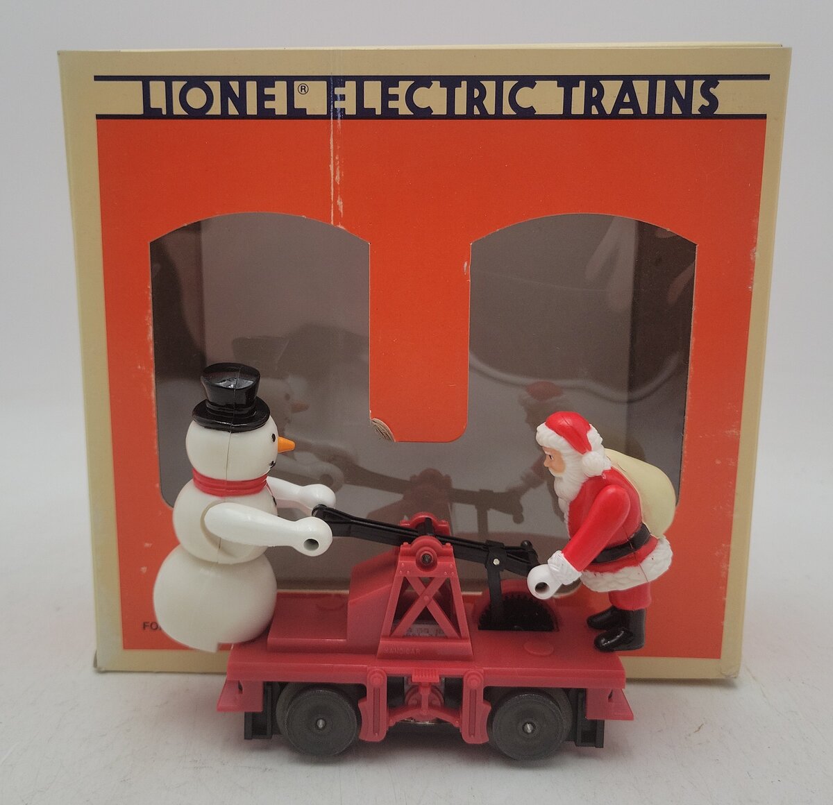 Lionel 6-18426 O Gauge Santa and Snowman Operating Handcar EX/Box