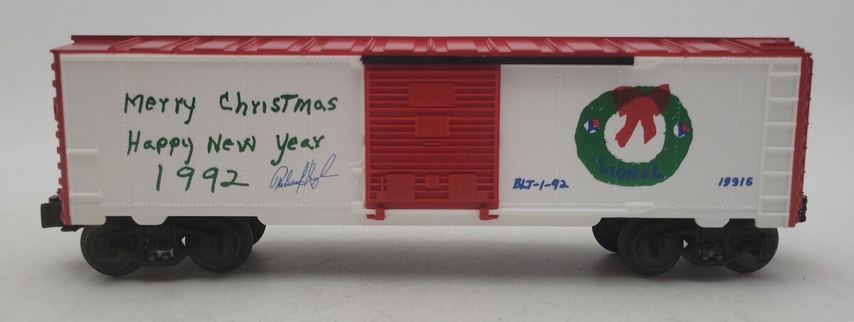 Lionel 6-19916 O Gauge 1992 Employee Christmas Boxcar EX/Box