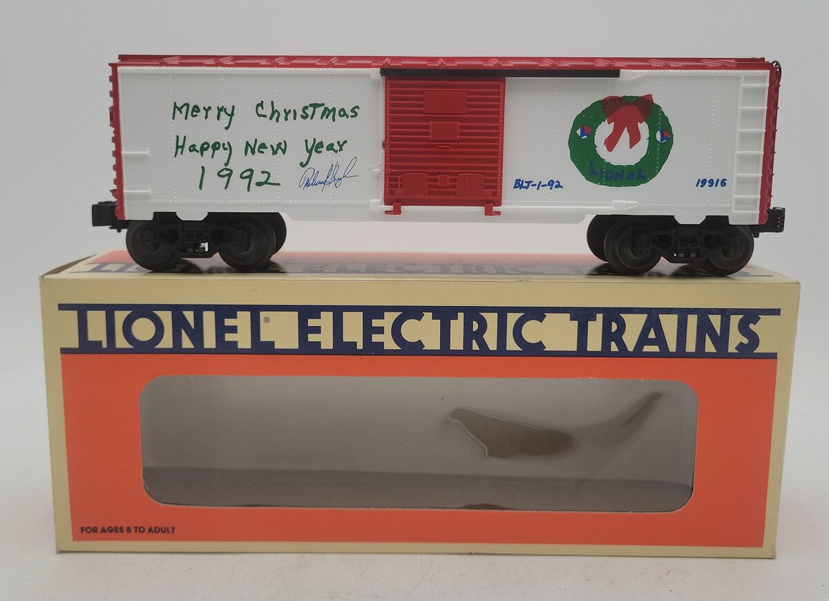 Lionel 6-19916 O Gauge 1992 Employee Christmas Boxcar EX/Box