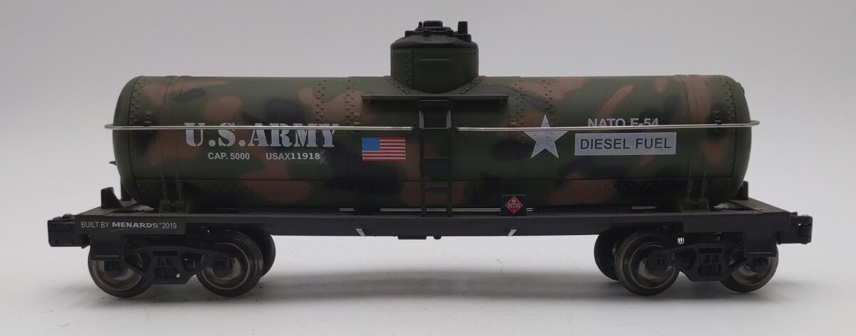 Menards 279-4314 O Gauge U.S. Army Diesel Fuel Tank Car #11918 EX