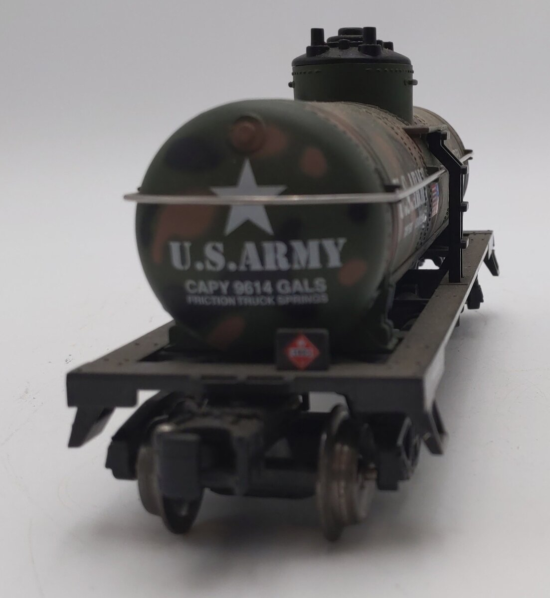 Menards 279-4314 O Gauge U.S. Army Diesel Fuel Tank Car #11918 EX