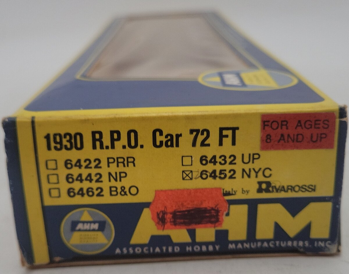 AHM 6452 HO Scale 1930 New York Central Passenger Car #1405 EX/Box