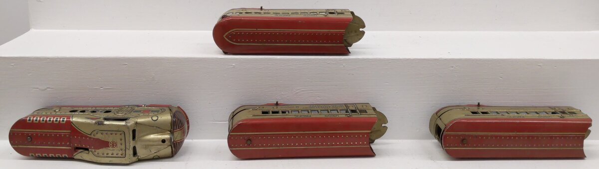 Marx M-10005 Vintage O Union Pacific Streamliner w/ 3 Passenger Cars VG