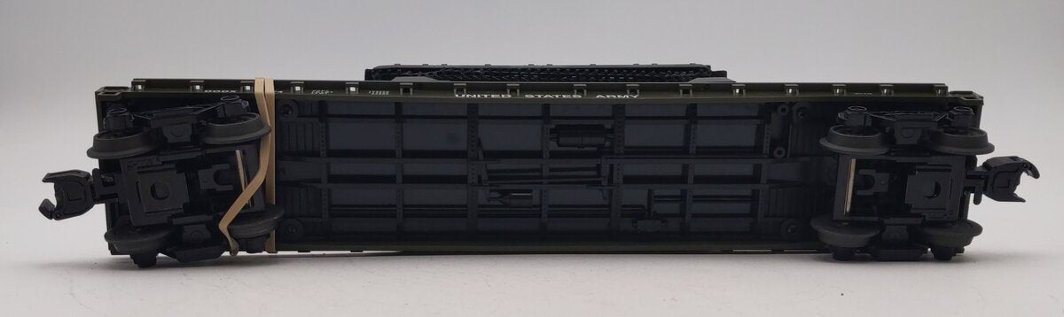 MTH 30-76807 O Gauge U.S. Army Flatcar with Bradley Fighting Vehicles #8074 VG