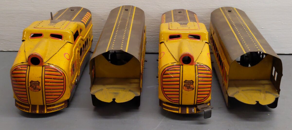 Marx Vintage O Union Pacific M10005 Streamlined Wind Up Locomotive Set VG