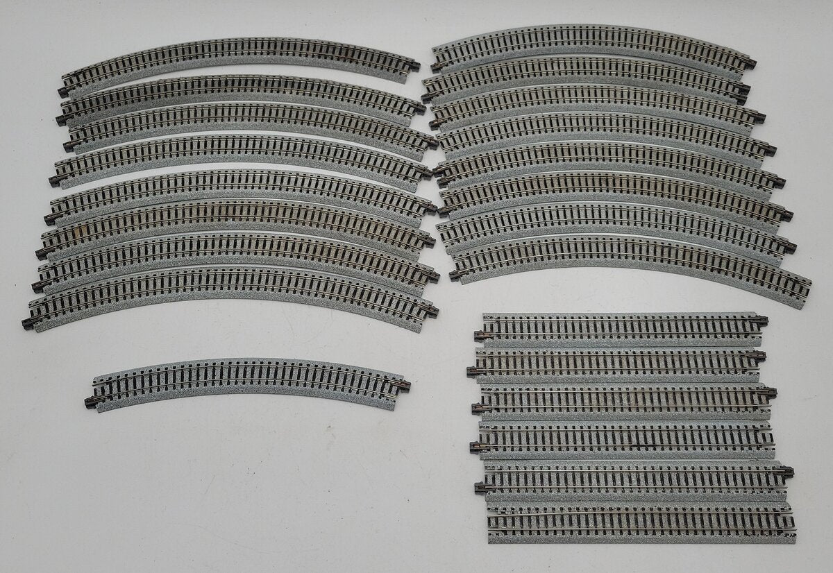 Kato N Assorted Straight & Curved Track #S186,R381-30,R315-45, R348-45 [23] EX